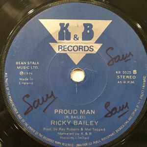 ●Ricky Bailey/Proud Man●哀愁ソウルフルレゲエ！