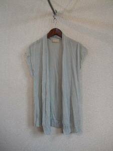 LAISSEPASSE light green kashu cool no sleeve cardigan (USED)31815②