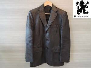 *R.NEWBOLD*( Paul Smith ) processing cow leather leather jacket /M/ burnt tea 