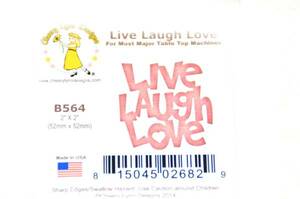 □ダイ*Live laugh love*ハート*タイトル*文字*アルバム*スクラップブッキング タイトル