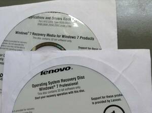 Lenovo L412 L512 用リカバリDVD @未使用2枚組@ Windows7 Professional 32-bit版