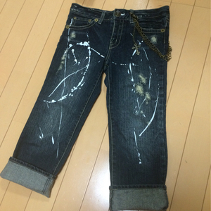  new goods * Ray Alice * half edge height paint jeans 10 character . chain attaching 150