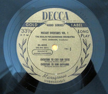 10インチ 価格応談 ◆MOZART OVERTURES VOL.1 ◆DECCA 米 深溝_画像3