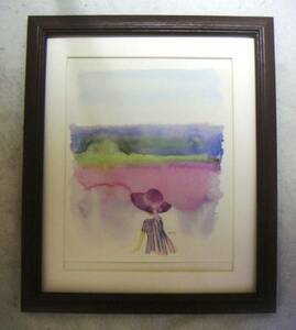 Art hand Auction Chihiro Iwasaki - Purple Summer - Offset Reproduction - Wooden Framed - Buy Now, Painting, watercolor, Portraits