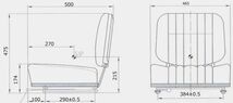 多目的座席シート（肉厚タイプ）　 建設機械　 農業用機械 e_画像2