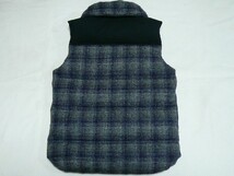 新品ザ・ノースフェイスTheNorthFaceナナミカ別注[HarrisTweedDownVest]ダウンベウストS紺灰\52250_画像2