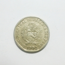 【ペルー】1ソル硬貨 1994年_画像2