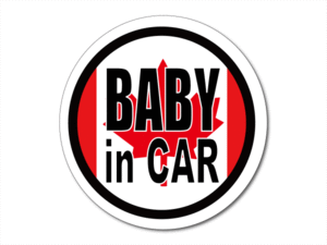 BC* Canada national flag BABY in CAR sticker *KIDS baby SA