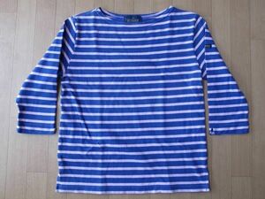  France made Le minor border half sleeve bus k shirt lady's 02 M Le Minor 7 minute sleeve cut and sewn marine long T T-shirt long sleeve short sleeves 