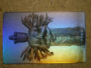 zou* Buddhist image thousand hand . sound . image -ply writing silver . telephone card 