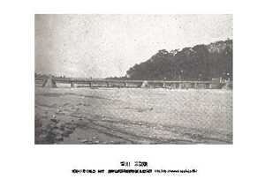 即落,明治復刻絵ハガキ,香川,三架橋1枚,100年前の風景,