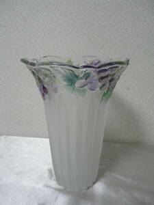 中古品☆SOGA japan　ガラス花瓶　葡萄　K610-1355