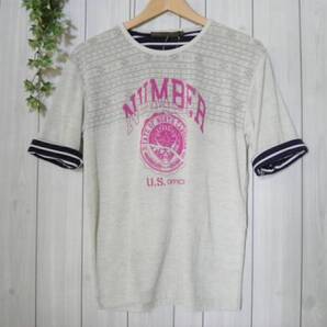 新品☆めちゃカッコイイ♪袖折り返しT☆L①