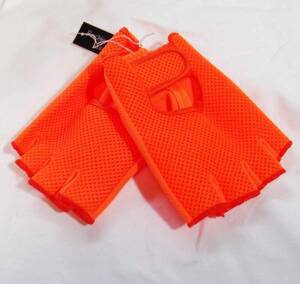 ドライビンググローブ手袋/蛍光ネオンオレンジメッシュ素材/S