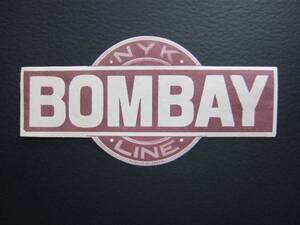  Japan . boat #NYK# luggage label # compressed gas cylinder i#BOMBAY# moon bai