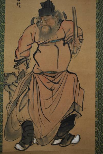 不詳/作者不詳/寿老人図/人物図/布袋屋掛軸HK-5 真作/素融/寿老人図/人物図/鹿寿老図/掛軸☆宝船☆AD-923の通販