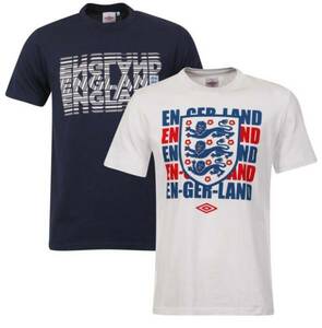 UMBRO England 2pack tee white/navy S UK輸入 イングランド代表