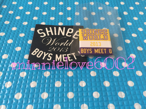 SHINee WORLD 2013 BOYS MEET U 公式 会場限定 グッズ★バッジ バッチ 缶バッジ ピンバッジ★オニュ テミン ジョンヒョン ミノ KEY★黄×紫