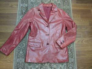 [ prompt decision!]*pour la frime byJUN water cow leather tailored jacket * tea size2*