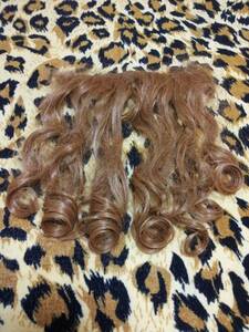 part wig ground wool extension volume up gold . attaching wool plisila attaching wool total length approximately 39cm Gold Brown 