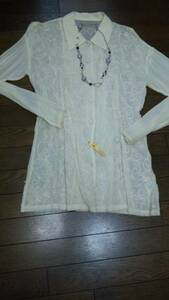  Melrose Rav rare tunic height embroidery see-through blouse 