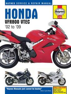  Honda VFR800 V-Tec V-Fours 2002-2009 year English version maintenance manual 