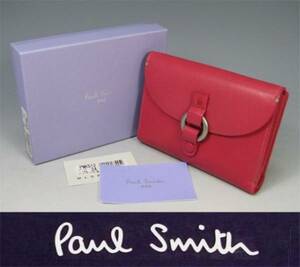 ◆【全国送料無料】◆新品元箱◆Paul Smith◆本革　PINK◆使い易い=3つ折◆