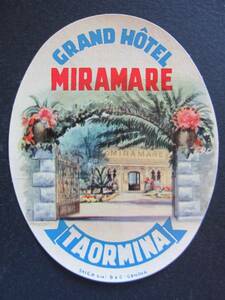  hotel label # Grand hotel Mira mare # towel mi-na