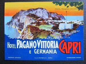  hotel label # hotel *paga-no#li heater company # Capri island 