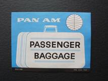 パンナム■PASSENGER BAGGAGE■1960's前半■ ステッカー_画像1