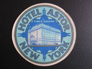  hotel label # hotel aster # New York # Limo a.