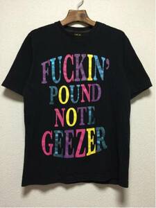 [即決古着]creating exclusive/Tシャツ/半袖/プリント/光沢/黒/ブラック/M