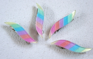 虹色 ミニバレッタ 波型 ４個 （C-14）