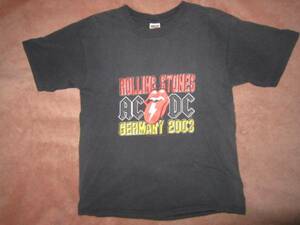 レア ローリングストーンズ AC/DC GERMANY2003 Tシャツ M　ロックT 　anvil製