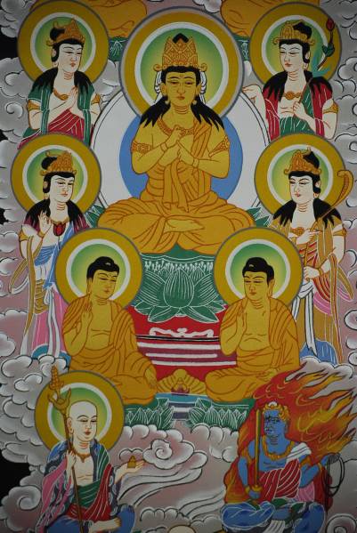真作/十三佛図(仏図)弘法大師付/布袋屋掛軸HC-118 真作】//十三佛図(仏図)弘法大師付/布袋屋掛軸HC-118 掛軸