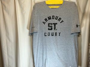  Under Armor LOSE heat gear T-shirt gray (JP size XL corresponding )