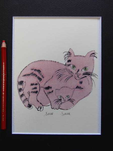 安迪·沃霍尔, 猫/猫, 超级稀有, 高品质装框, 10, 绘画, 油画, 自然, 山水画
