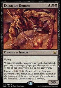 え黒 絞り取る悪魔/Extractor Demon 1枚（4枚在庫s 英C15/MTG