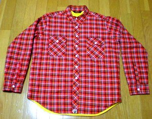 * beautiful goods *APE check pattern jacket S / reverse side quilting 