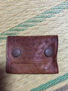  original leather change purse 70 period Vintage dead stock USA made rare rare 