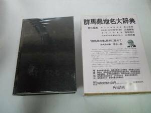 ●群馬県地名大辞典●角川日本地名大辞典●角川書店●即決