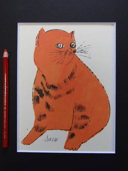 安迪·沃霍尔, 猫, 极其罕见, 配有高品质框架, 9, 绘画, 油画, 自然, 山水画