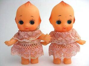  used old kewpie doll 2 piece set Showa Retro sofvi made in Japan JAPAN