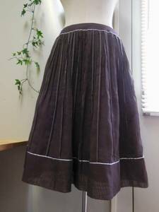 #LESHABITS# piping pleated skirt 40 tea 