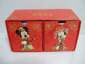 新品 DISNEYディズニー■中国　結婚　カップ2点■ミッキーミニー