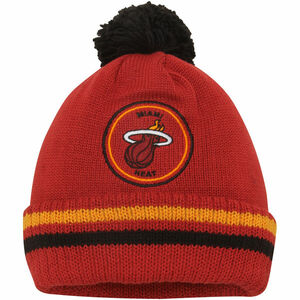 USA正規品 Mitchell&Ness ミッチェルアンドネス NBA マイアミMiami ヒート Heat ポンポン ニット帽 ニットキャップ バスケット