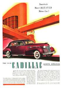 *1940 year. automobile advertisement Cadillac 3 Cadillac GM