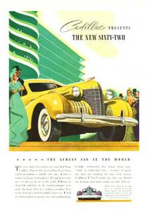 *1940 year. automobile advertisement Cadillac 4 Cadillac GM