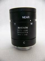 ★美品 AVENIR(精工) CSマウント広角ズームレンズ 3.5-8mm F1.4_画像1