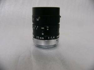*COSMICAR/PENTAX large light diameter C mount lens 25mm 1:1.4
